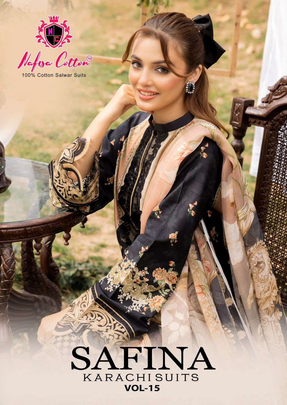 SAFINA KARACHI SUITS VOL 15 BY NAFISHA COTTON